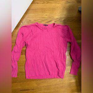 Adrianna Papell Fuchsia Cable Knit Sweater